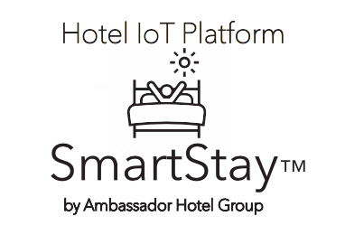 양 사가 개발 예정인 '스마트 스테이'는 기존 객실 자동화 솔루션에 사물인터넷 기술을 접목한 스마트 호텔 솔루션으로 1600만 컬러와 다양한 테마를 지원하는 스마트 라이팅, 비대면 고객 응대 솔루션 디지털 컨시어지 등 여러 서비스를 통해 고객에게 새로운 경험을 제공할 예정이다. 스마트 스테이 로고.